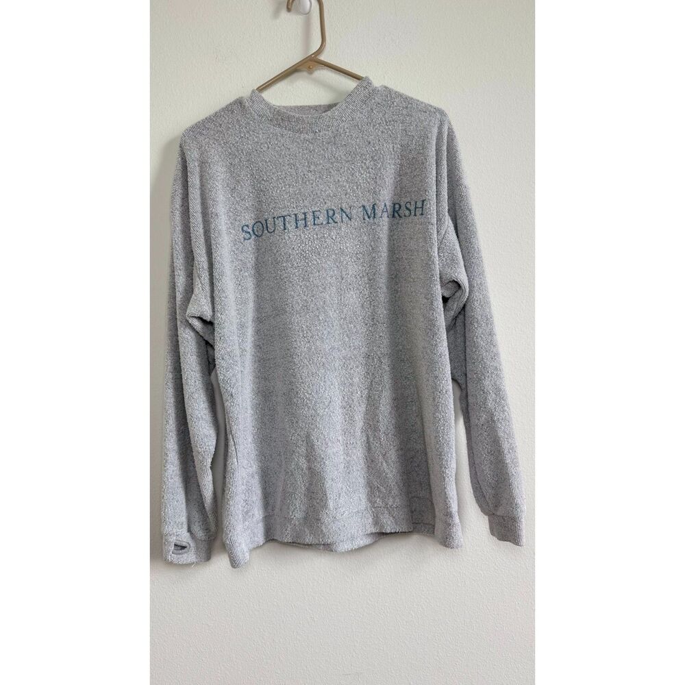 Southern Marsh Women’s Medium Gray Logo Crewneck Pullover Sweatshirt